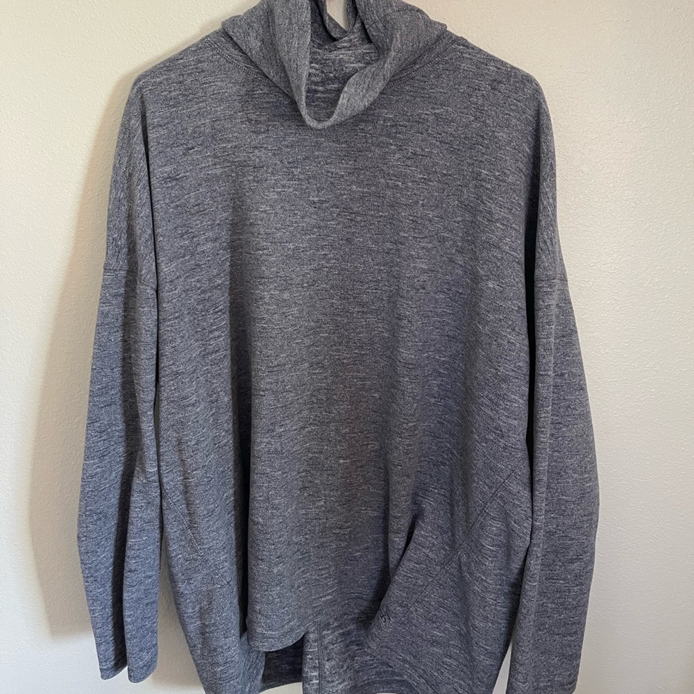 Heathered Cowl Neck Sweatshirt